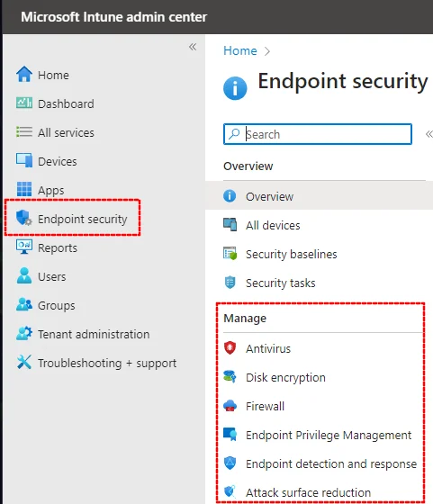 Endpoint security in Intune